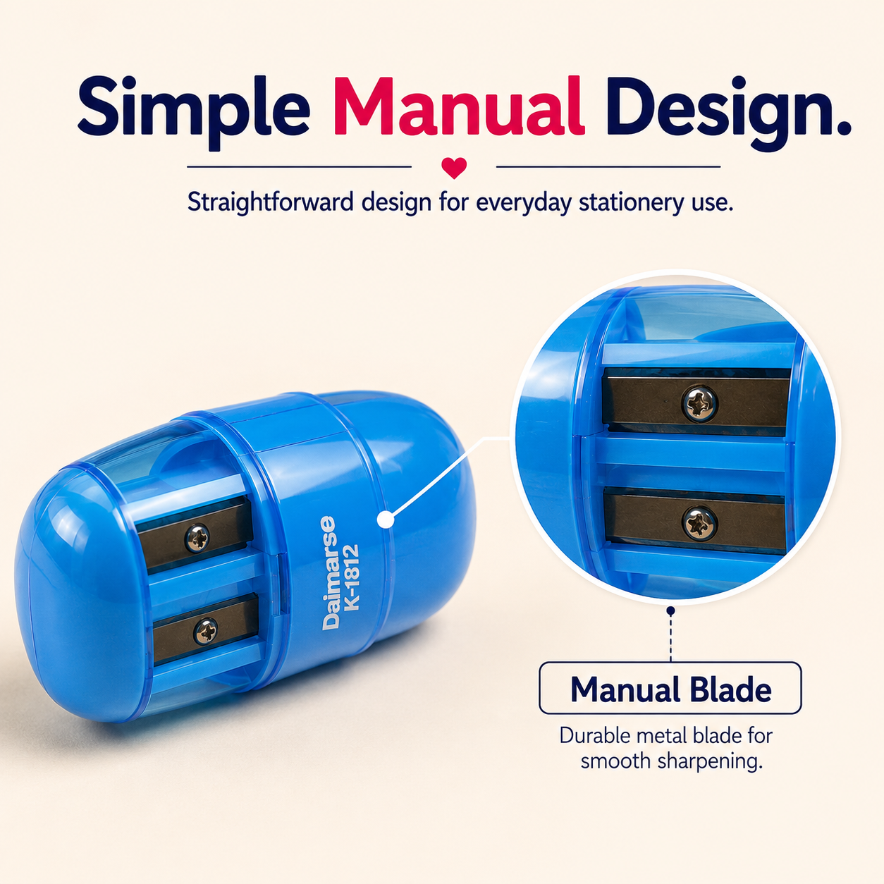 Make Your Study Desk More Colorful Sharpener & Eraser 2 in 1