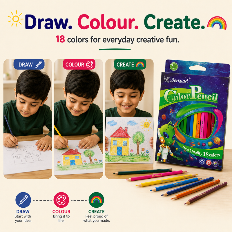 18 Colors pencile for Endless Creativity