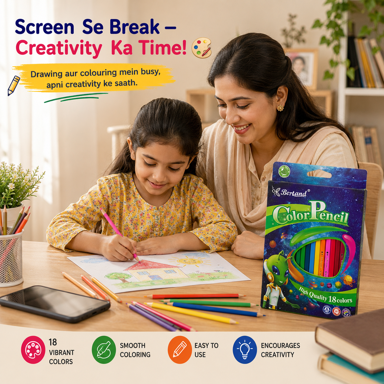 18 Colors pencile for Endless Creativity