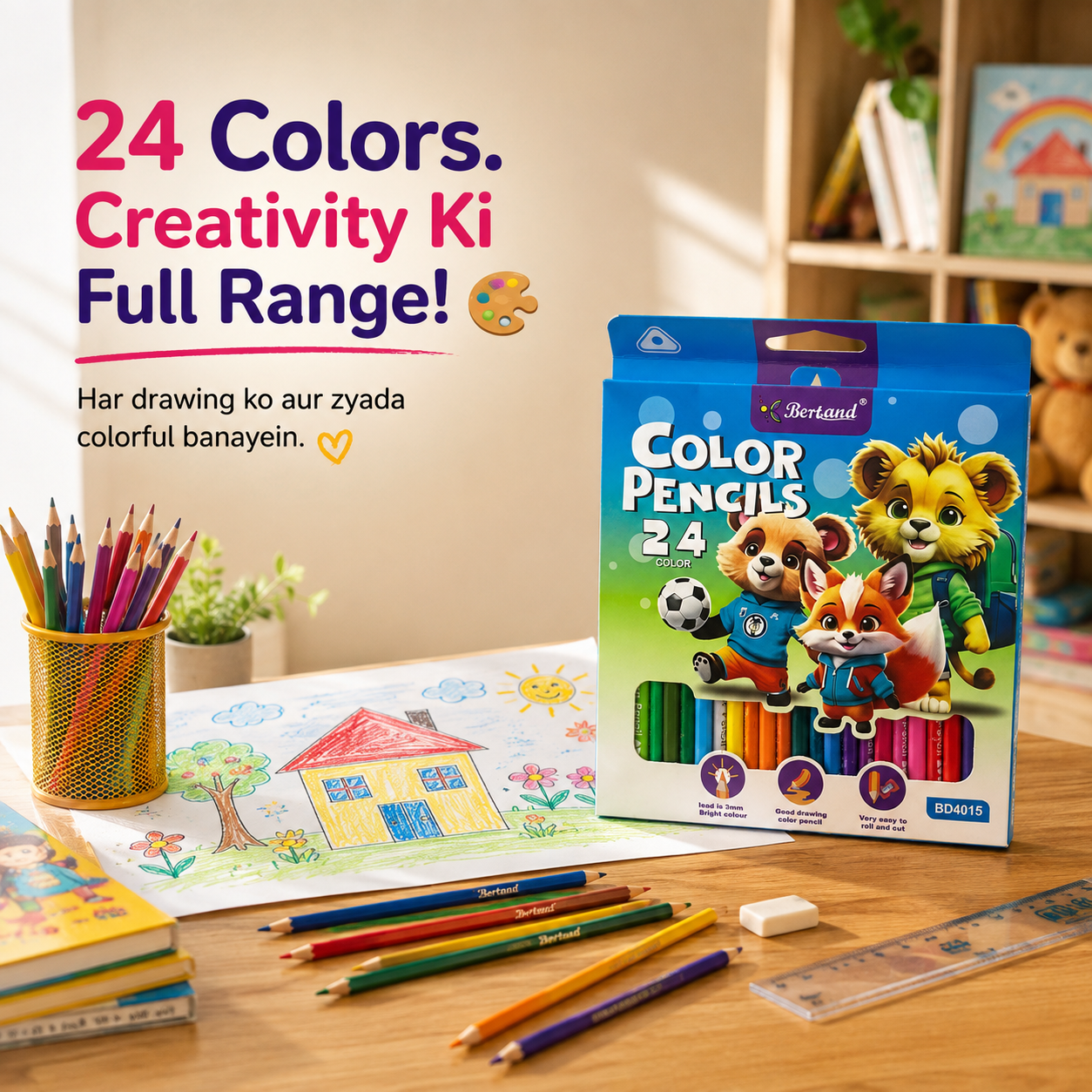 24 Colors. Creativity Ki Full Range!