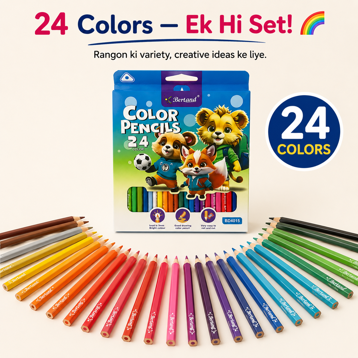 24 Colors. Creativity Ki Full Range!