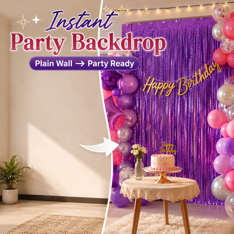 Shiny Metallic Party Backdrop