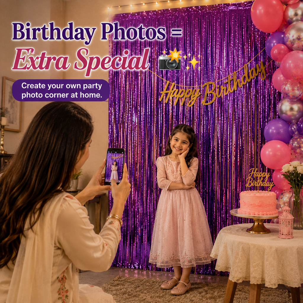 Shiny Metallic Party Backdrop