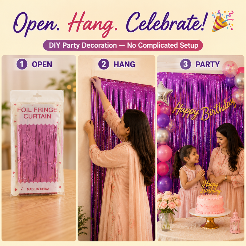 Shiny Metallic Party Backdrop