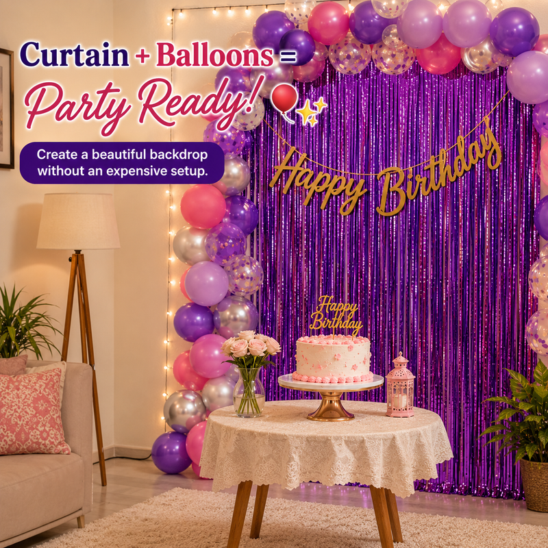 Shiny Metallic Party Backdrop