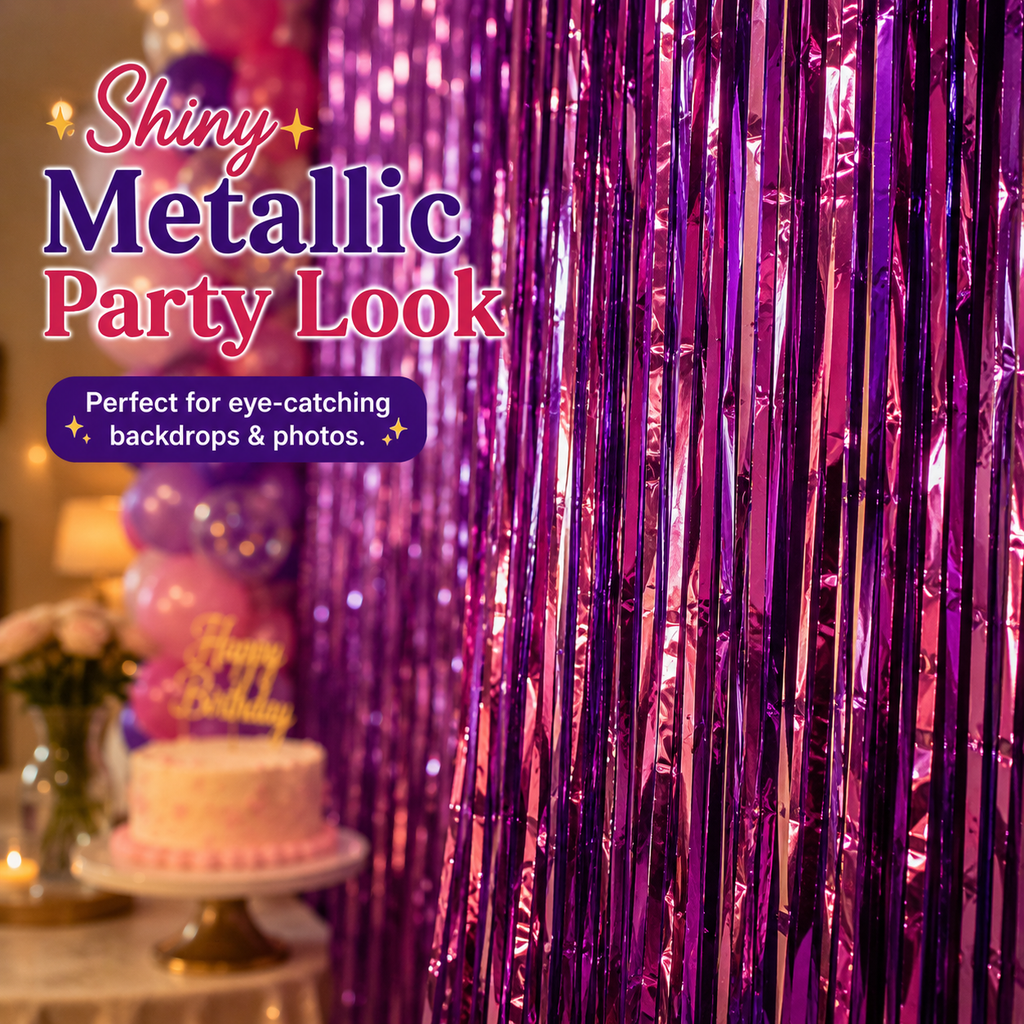 Shiny Metallic Party Backdrop
