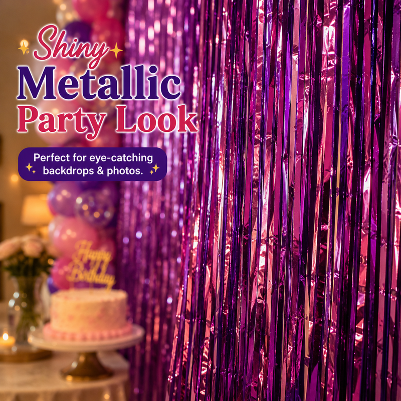 Shiny Metallic Party Backdrop