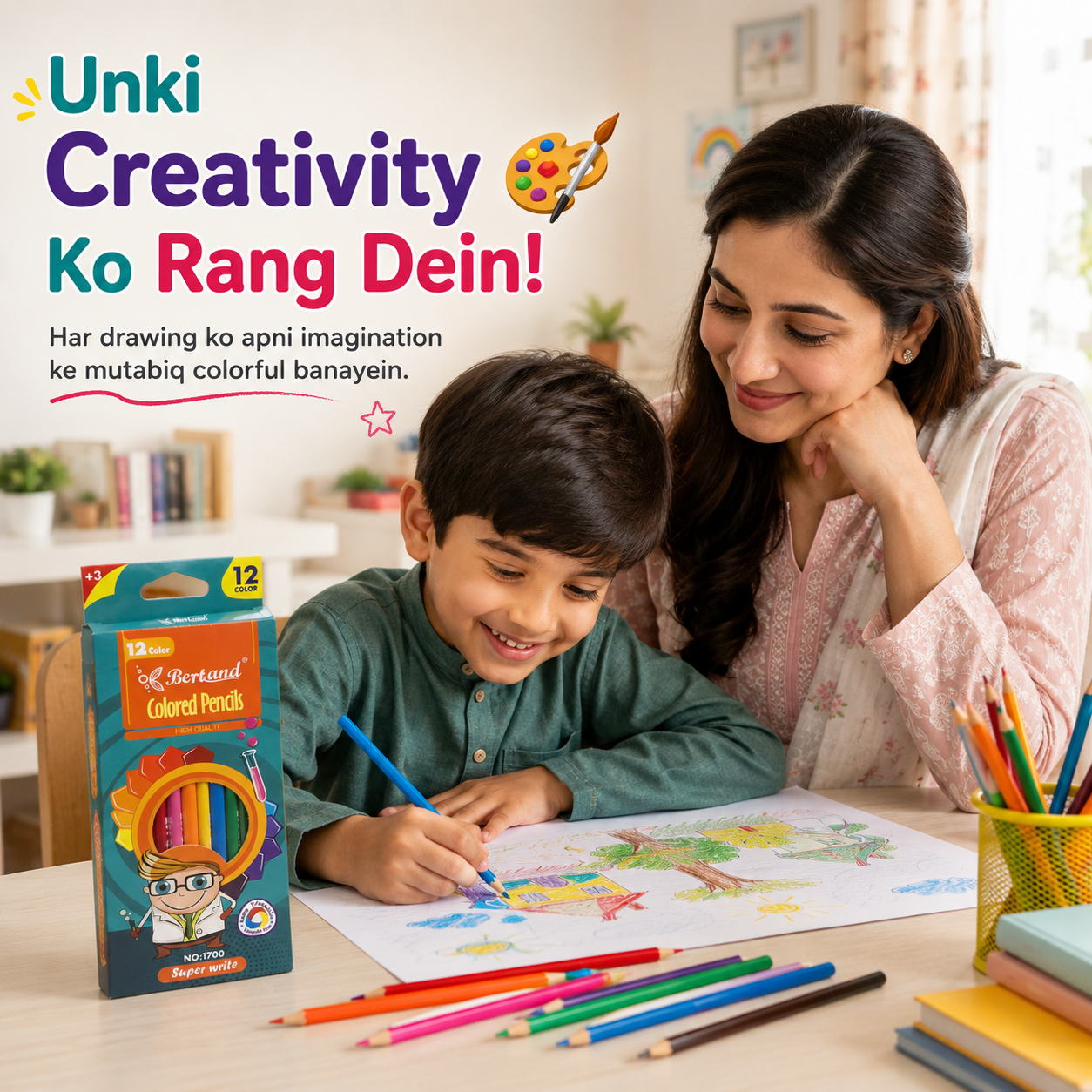 12-Color Pencils – Endless Creativity for Kids