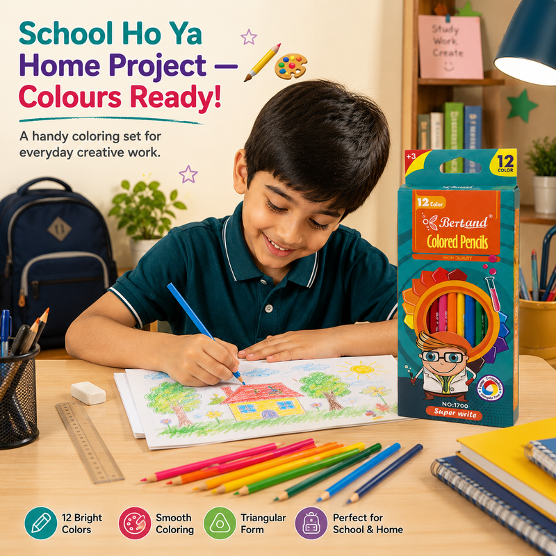 12-Color Pencils – Endless Creativity for Kids