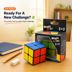 MAGIC CUBE 2×2 – Classic Mini Puzzle Cube for Kids & Adults