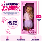 46cm Fashion Doll for Girls – Large Size Dress Up Doll, Kids Pretend Play Toy & Birthday Gift