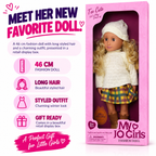 46cm Fashion Doll for Girls – Long Curly Hair, Stylish Outfit, Dress Up Pretend Play Toy & Birthday Gift