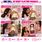 46cm Fashion Doll for Girls – Long Curly Hair, Stylish Outfit, Dress Up Pretend Play Toy & Birthday Gift