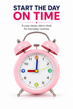 Table Alarm Clock – Compact Bedside Wake-Up Clock with Clear Display for Daily Morning Routines