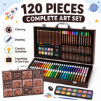 120-Piece Complete Art & Craft Set for Kids – All-in-One Drawing, Coloring & Painting Kit