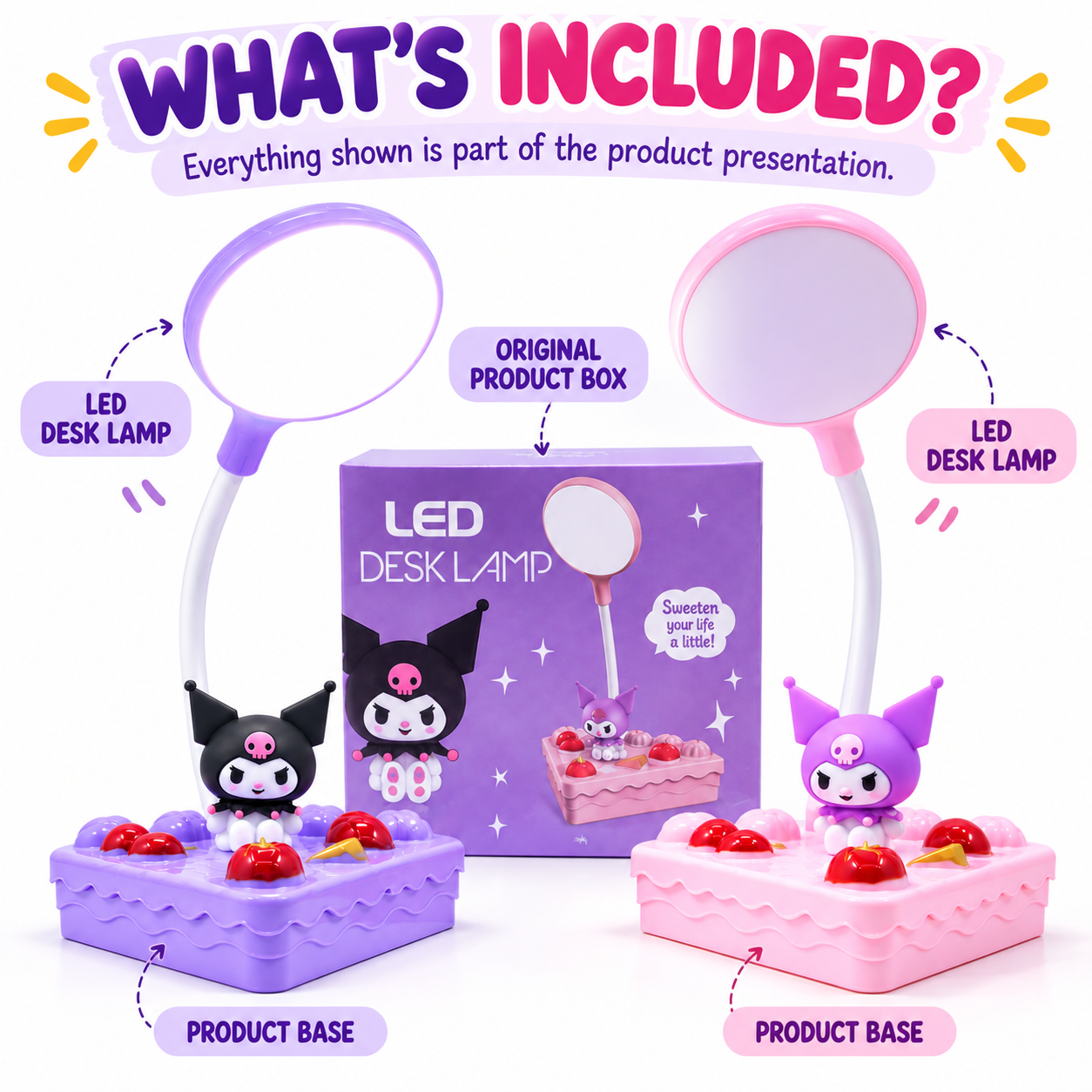 Krumi – Cute Adjustable LED Desk Lamp | Bright Reading Light for Homework, Study & Drawing | Perfect Kids Desk Light