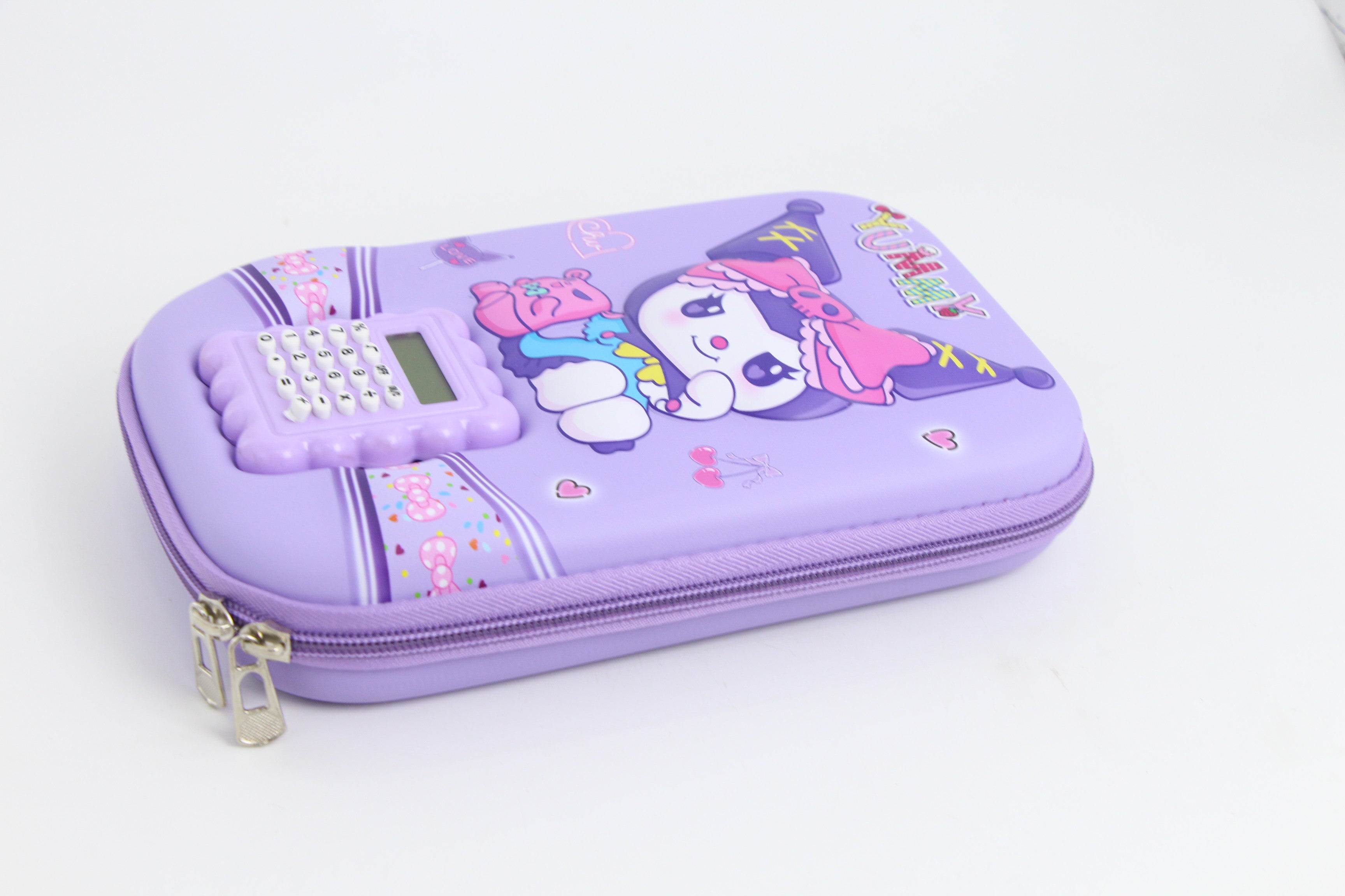 3D  Pencil Case with Calculator – Large Capacity EVA Stationery Organizer for Girls & School in all charactors