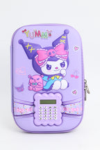 3D  Pencil Case with Calculator – Large Capacity EVA Stationery Organizer for Girls & School in all charactors
