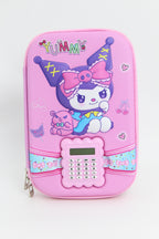 3D  Pencil Case with Calculator – Large Capacity EVA Stationery Organizer for Girls & School in all charactors