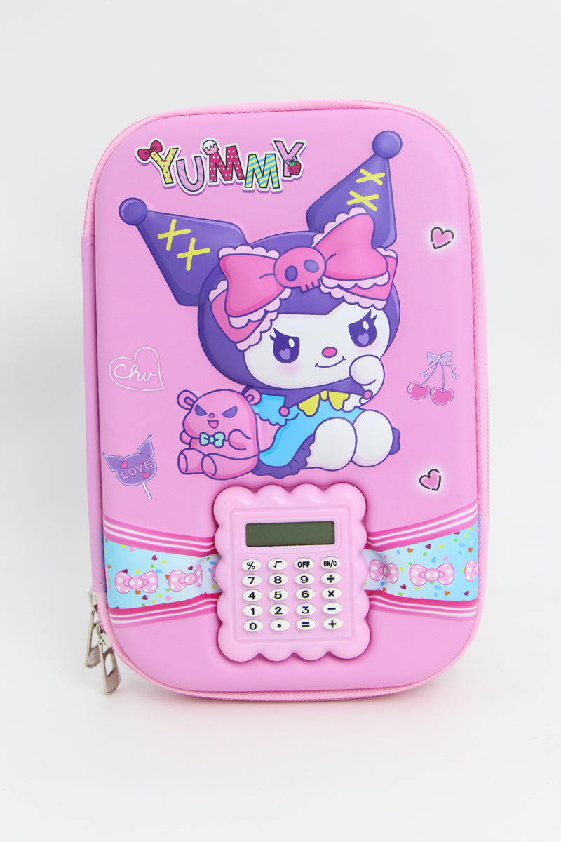 3D  Pencil Case with Calculator – Large Capacity EVA Stationery Organizer for Girls & School in all charactors