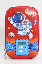 3D  Pencil Case with Calculator – Large Capacity EVA Stationery Organizer for Girls & School in all charactors