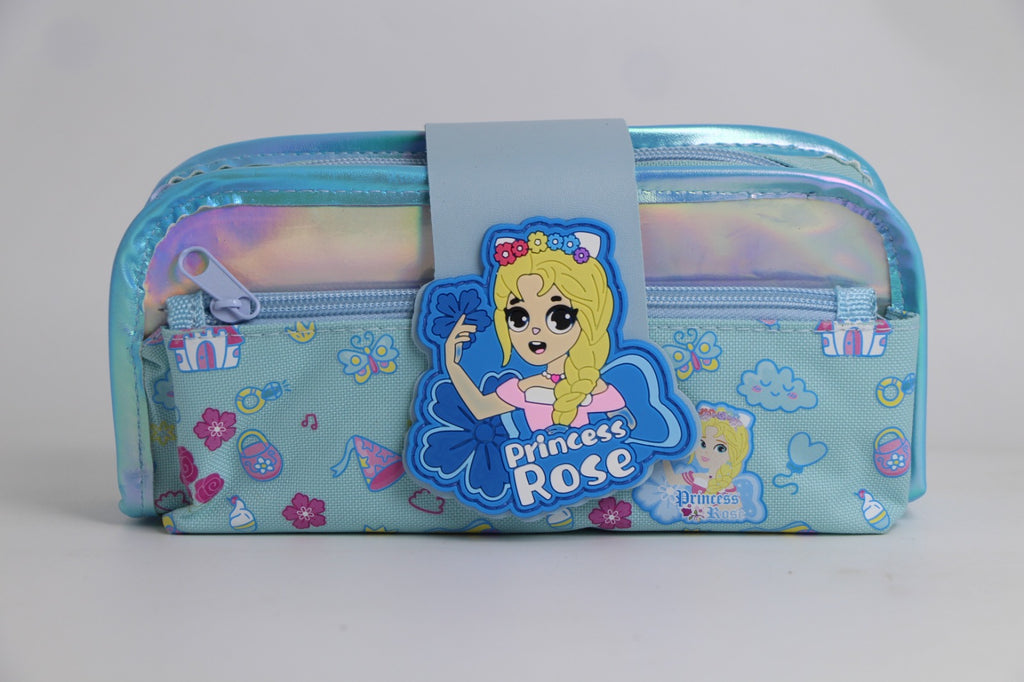 Princess Rose Double-Zip Pencil Case 🌸💜