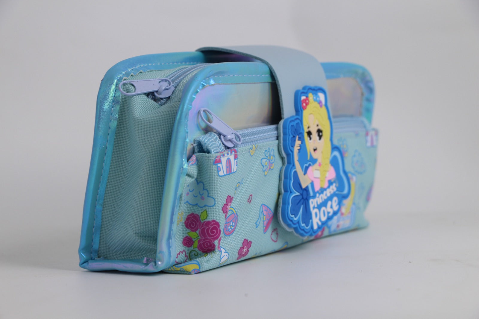Princess Rose Double-Zip Pencil Case 🌸💜