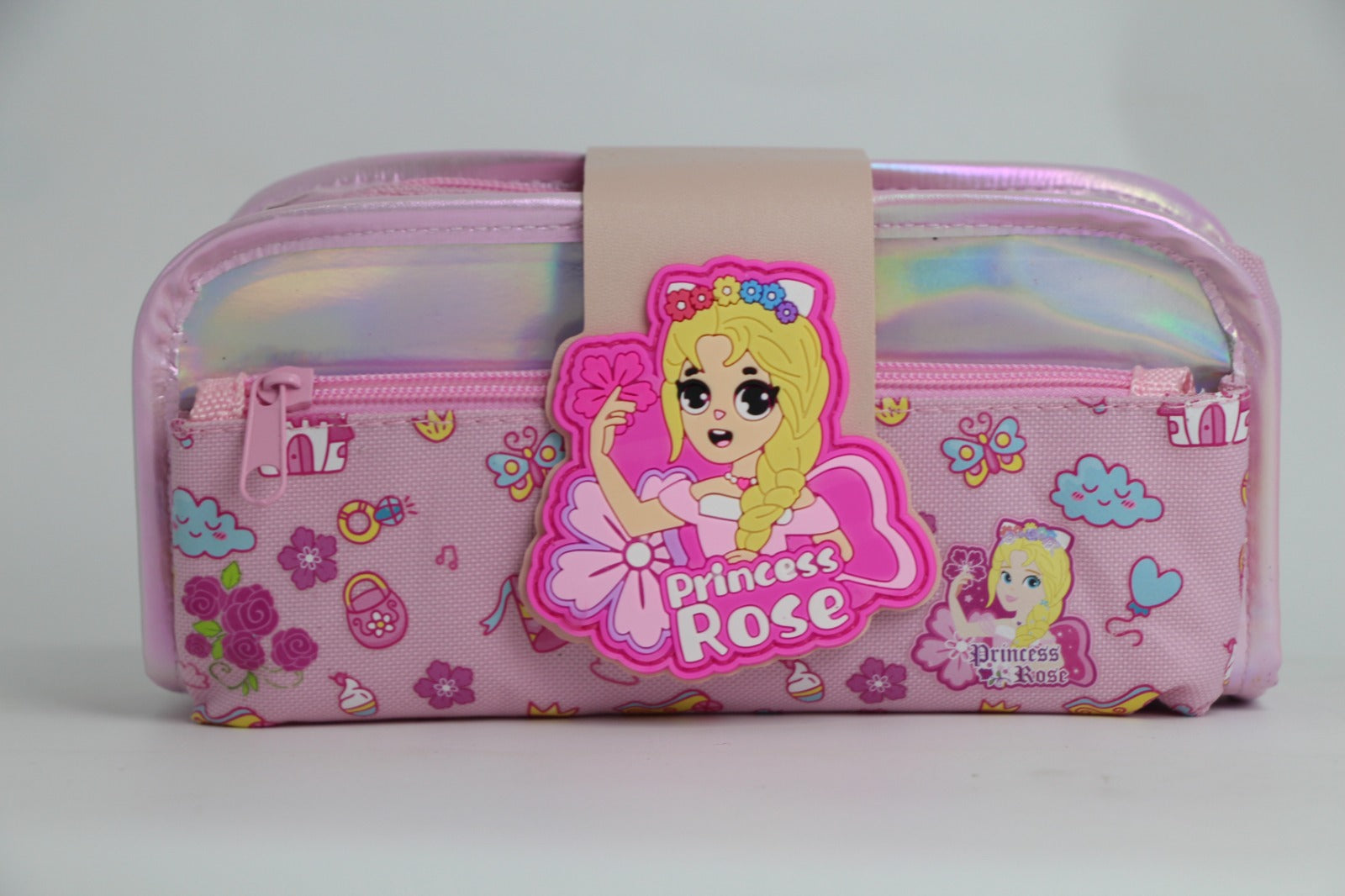 Princess Rose Double-Zip Pencil Case 🌸💜