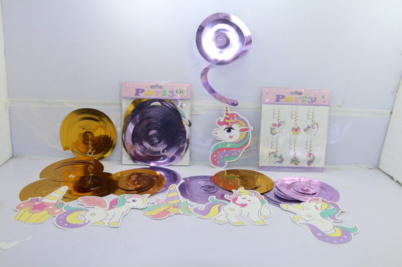 PARTY DECORATION SWIRL UNICORN