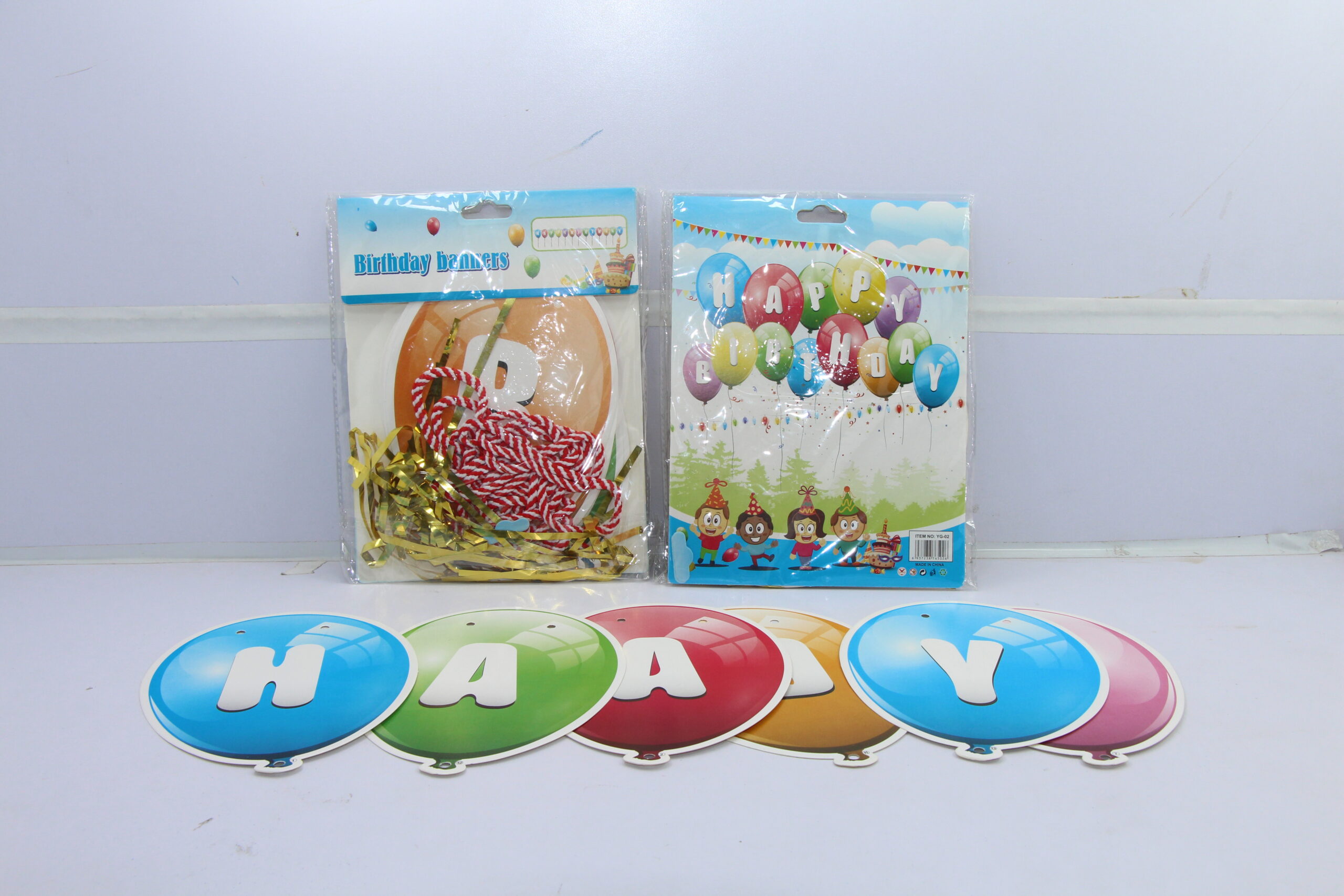 birthday items BANNER FLAG 12 PCS PACK YG