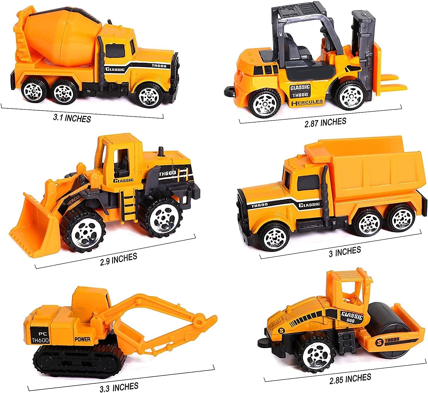 SLIDE ALLOY TRUCK SET 6PCS 8551..