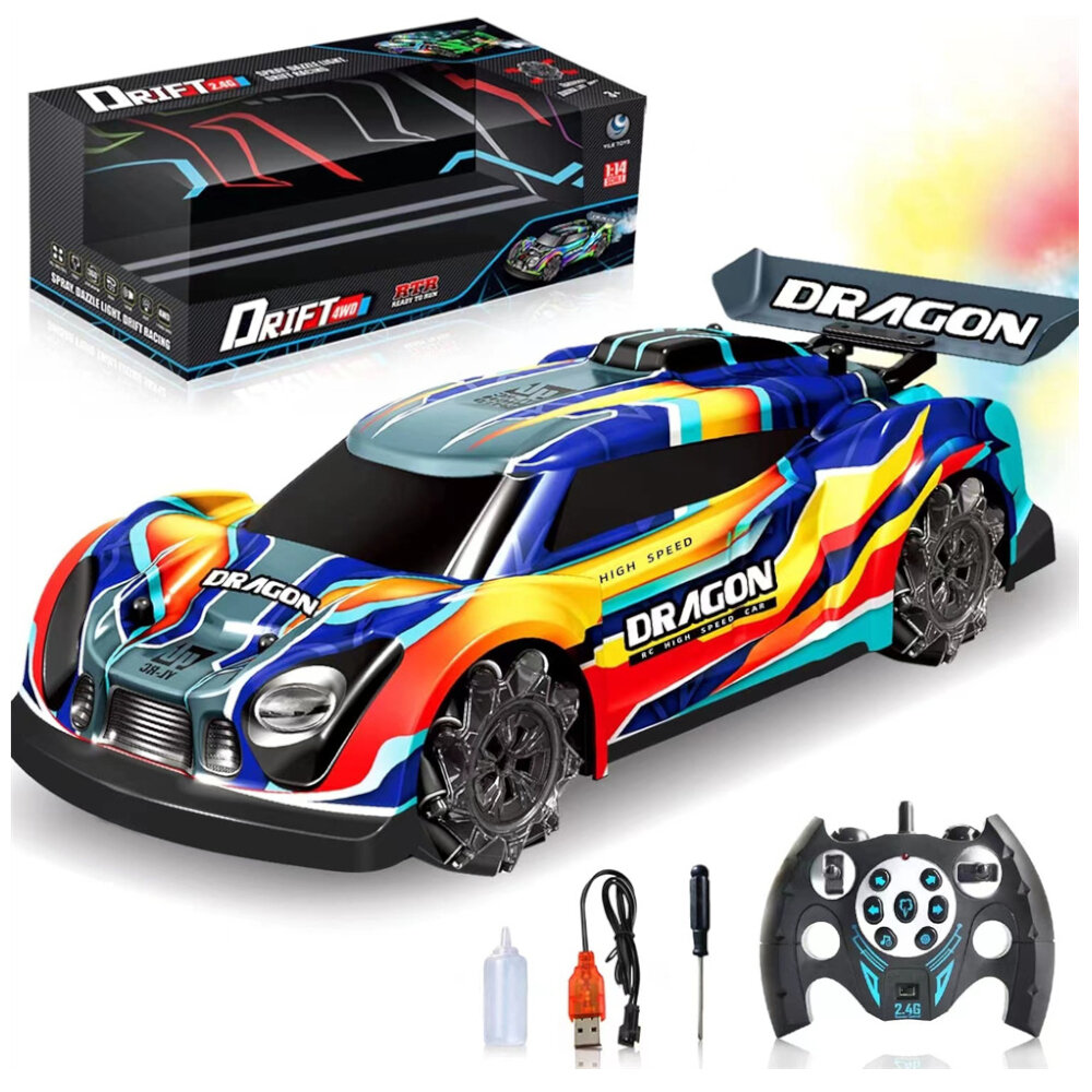 KYAMRC YL-66 1/14 2.4G 4WD RC Car Lateral Drift Spray LED Light 360Rotation Stunt Vehicles Models Remote Control Toys - Image 2
