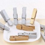 Wood Clothespins Mini Colored Natural Wooden Clips