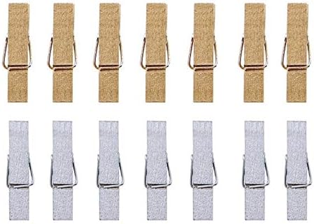Wood Clothespins Mini Colored Natural Wooden Clips - Image 2