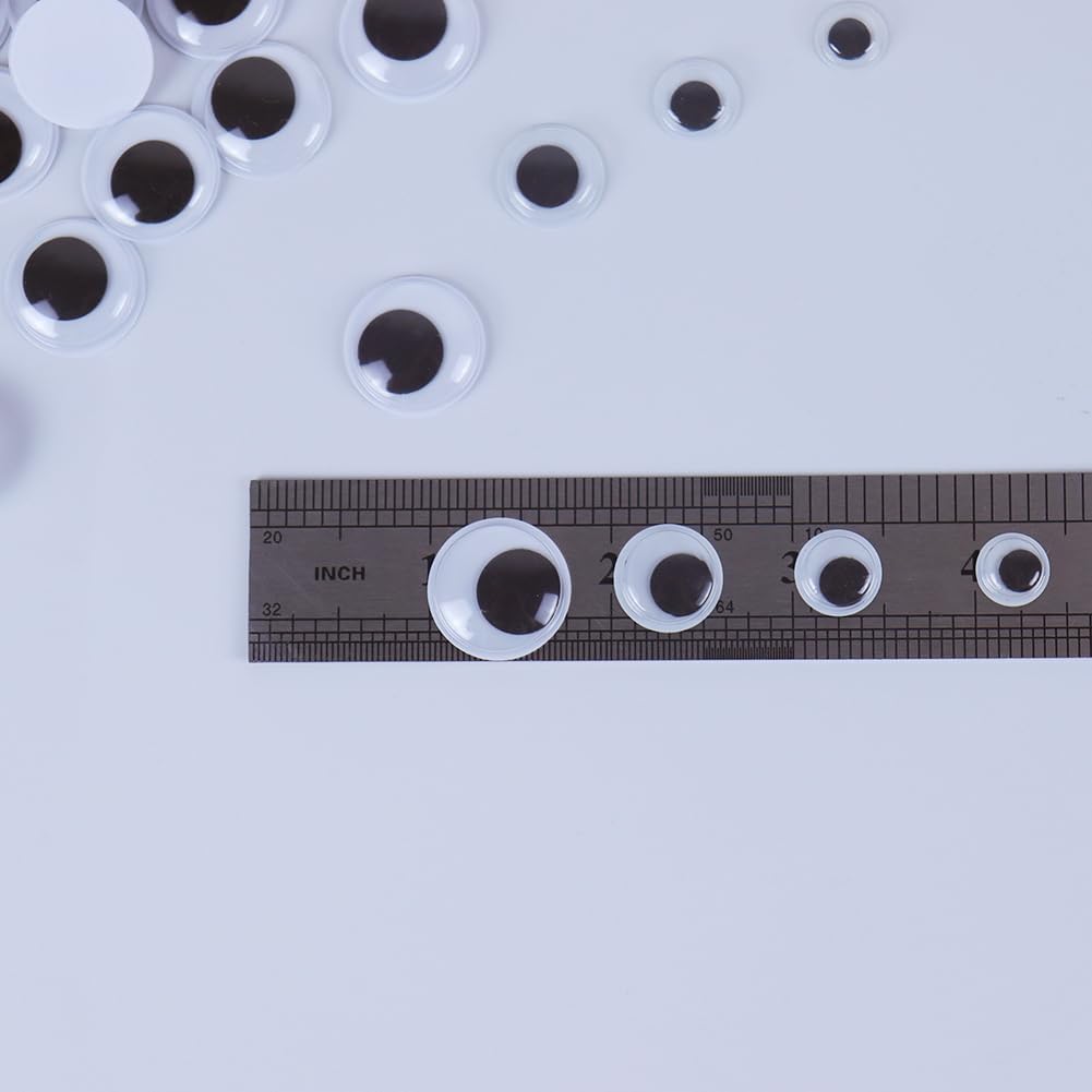 Small Googly Wiggle Eyes 0.47inch Self-Adhesive Black White - Image 5