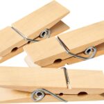 clothes Pins, Sturdy and Heavy Duty Natural Wood Clips Wooden Clothespins for Hanging Clothes
