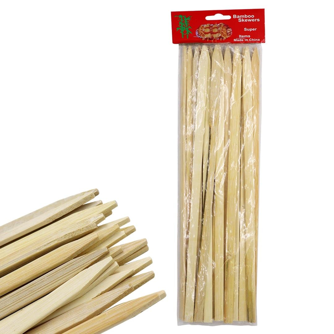 BBQ Bamboo Skewers 10 Inch Length 25 Pieces per Bag Perfect for Grilling Kabobs and Outdoor Cooking Durable Eco Friendly Skewers for Easy Food - Image 4