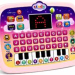Toddler Learning Tablet for 1 2 3 Year Old, ABC Spelling & Speech Learning Toy with Piano Keys, Music Educational Toy,