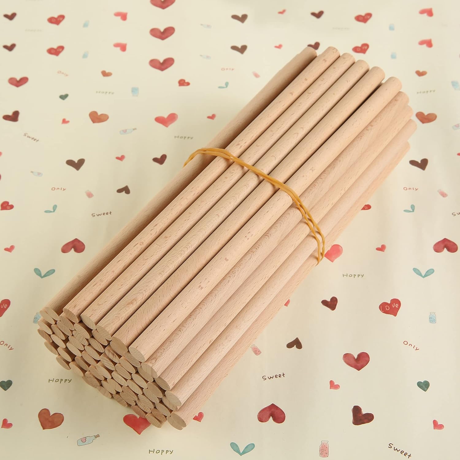 60 Pcs Rhythm Sticks for Kids Bulk, Wood Music Lummi Sticks - Image 2