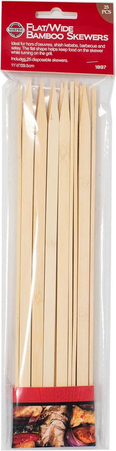 Flat/Wide Bamboo Skewers, 11.5-Inch - Image 5