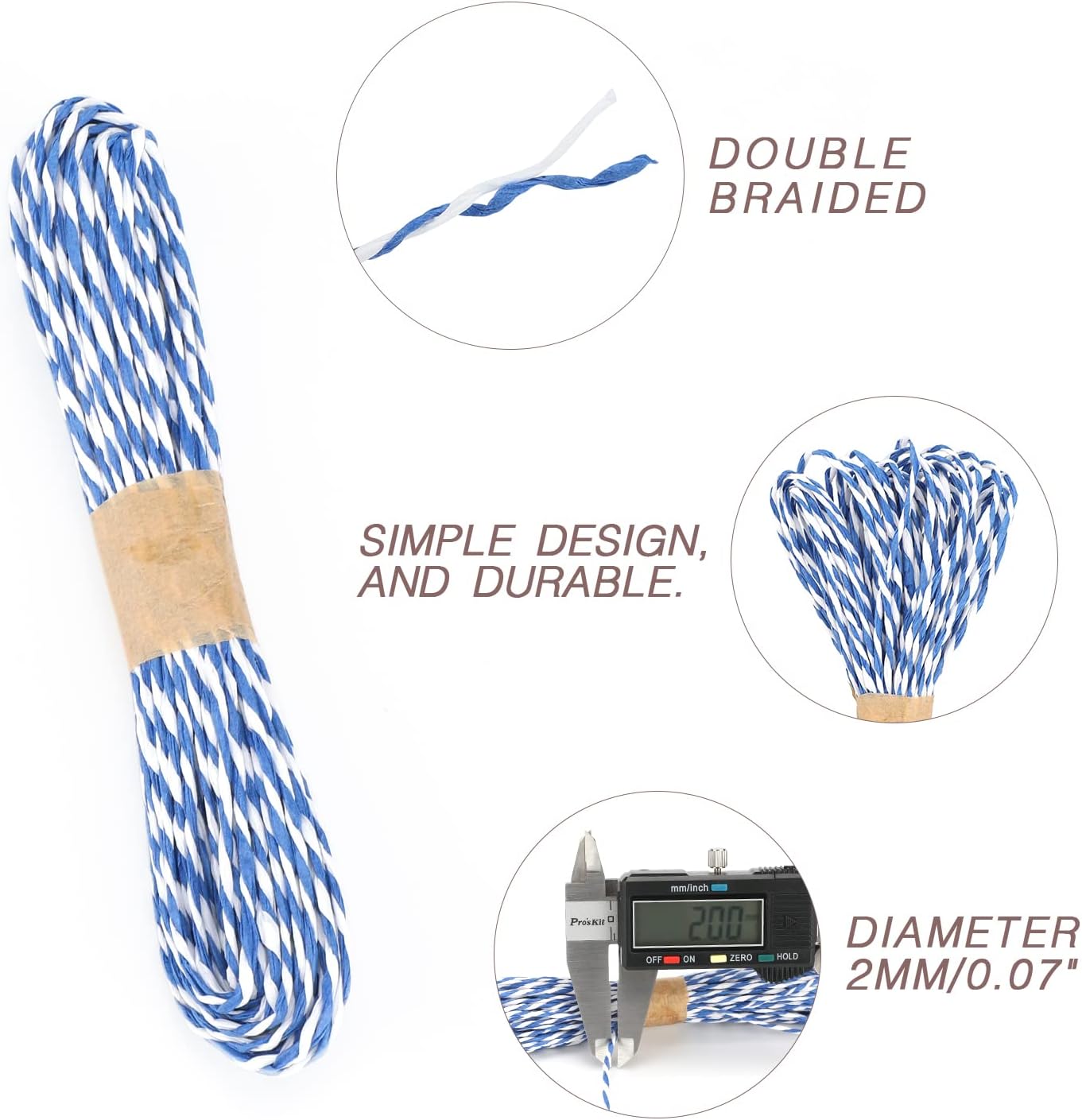 Twisted Paper Raffia Craft Favor Gift Wrapping Twine Rope Thread Scrapbooks - Image 7