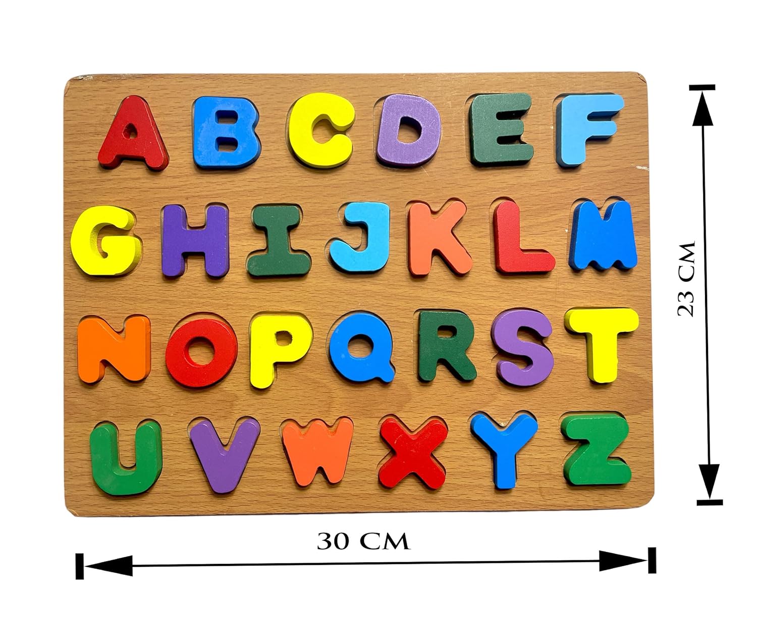 Wooden English Alphabets Blocks for Kids 3 Years Alphabets for Kids Puzzles Learning Educational Montosseri Toy (Combo (2 Boards)) - Image 3