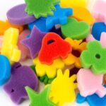 ponge Painting Shapes - Assorted Pattern Early Learning Sponge,Colorful DIY Painting