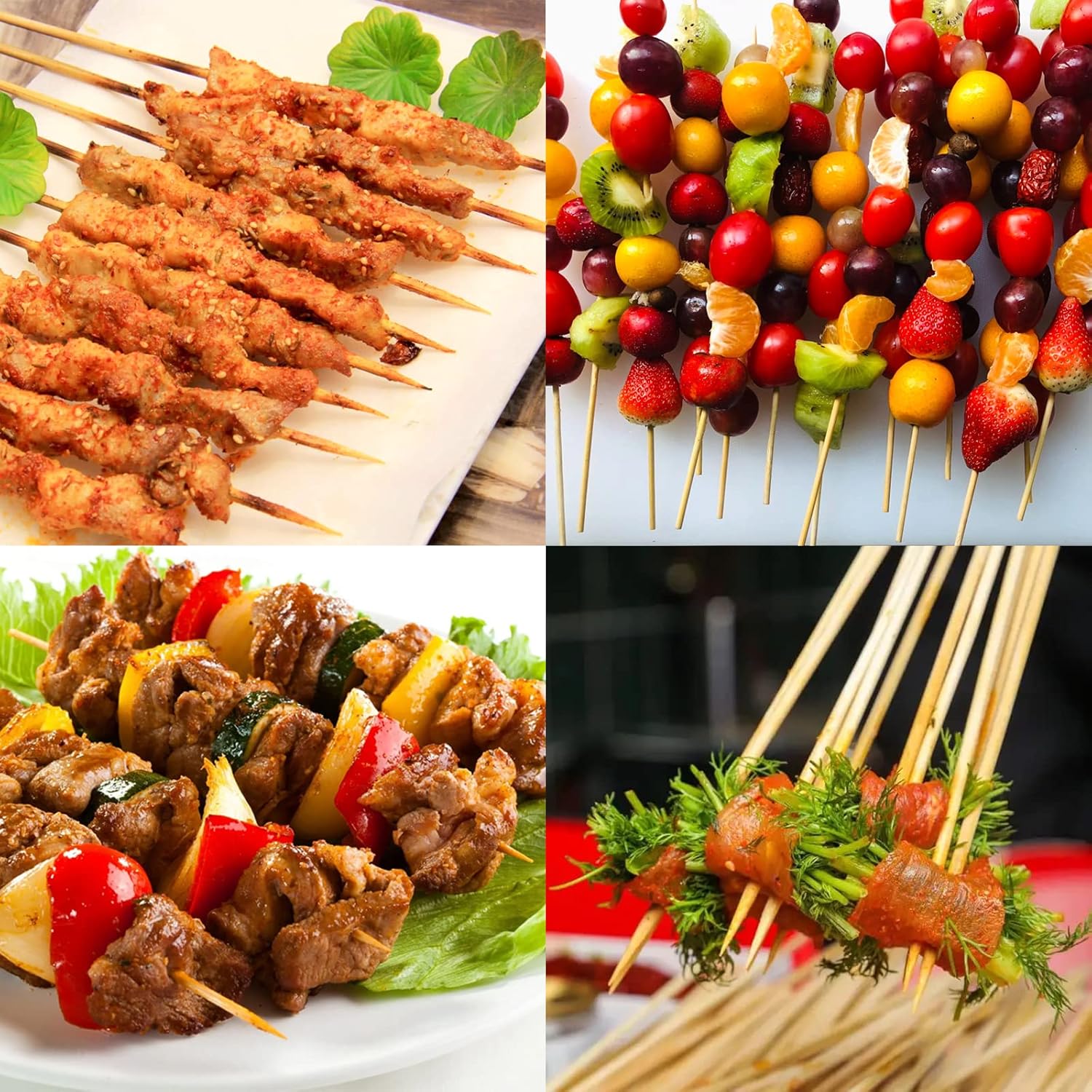 100 PCS Bamboo Sticks 25cm – Multipurpose Craft & BBQ Skewers - Image 4