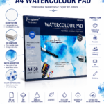 Giorgione A4 Watercolour Pad – 200 GSM Acid-Free Watercolor Paper, 30 Sheets, Professional Painting Pad for Artists