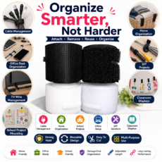 Hook & Loop Fastener  Velcro Roll  Reusable  Tape Roll.