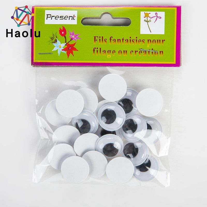 Small Googly Wiggle Eyes 0.47inch Self-Adhesive Black White