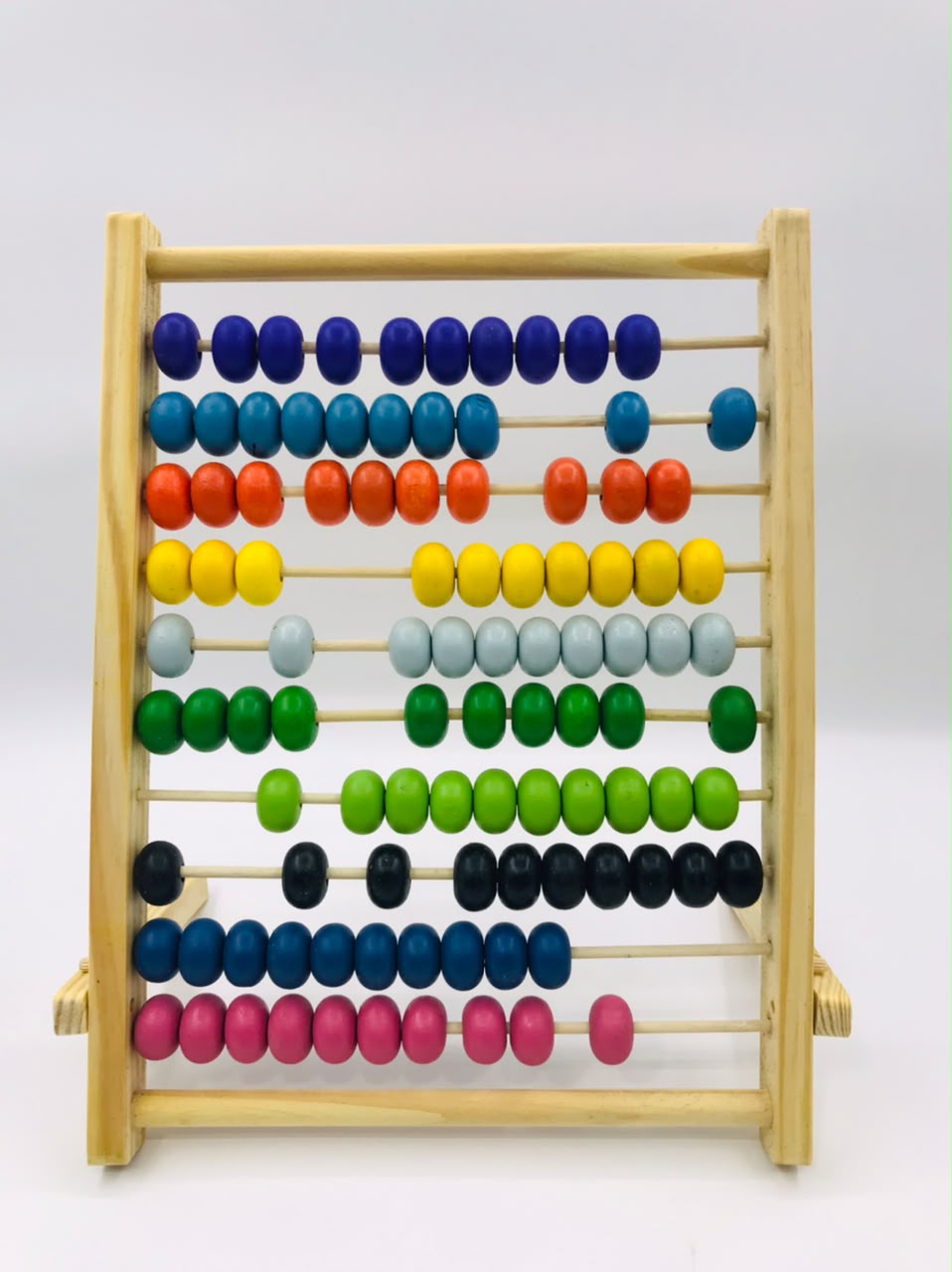 Ten Stalls Computing Rack — Wooden Abacus for Kids with 100 Colorful Beads | Maths Learning Toy for Counting & Number Skills | Ages 3+