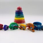 Montessori stacking toddler learning toy, animal block tower, preschool educational