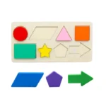 Wooden logic game (sorter) Figures, puzzle, 22.5*11.5 cm, 112 g,
